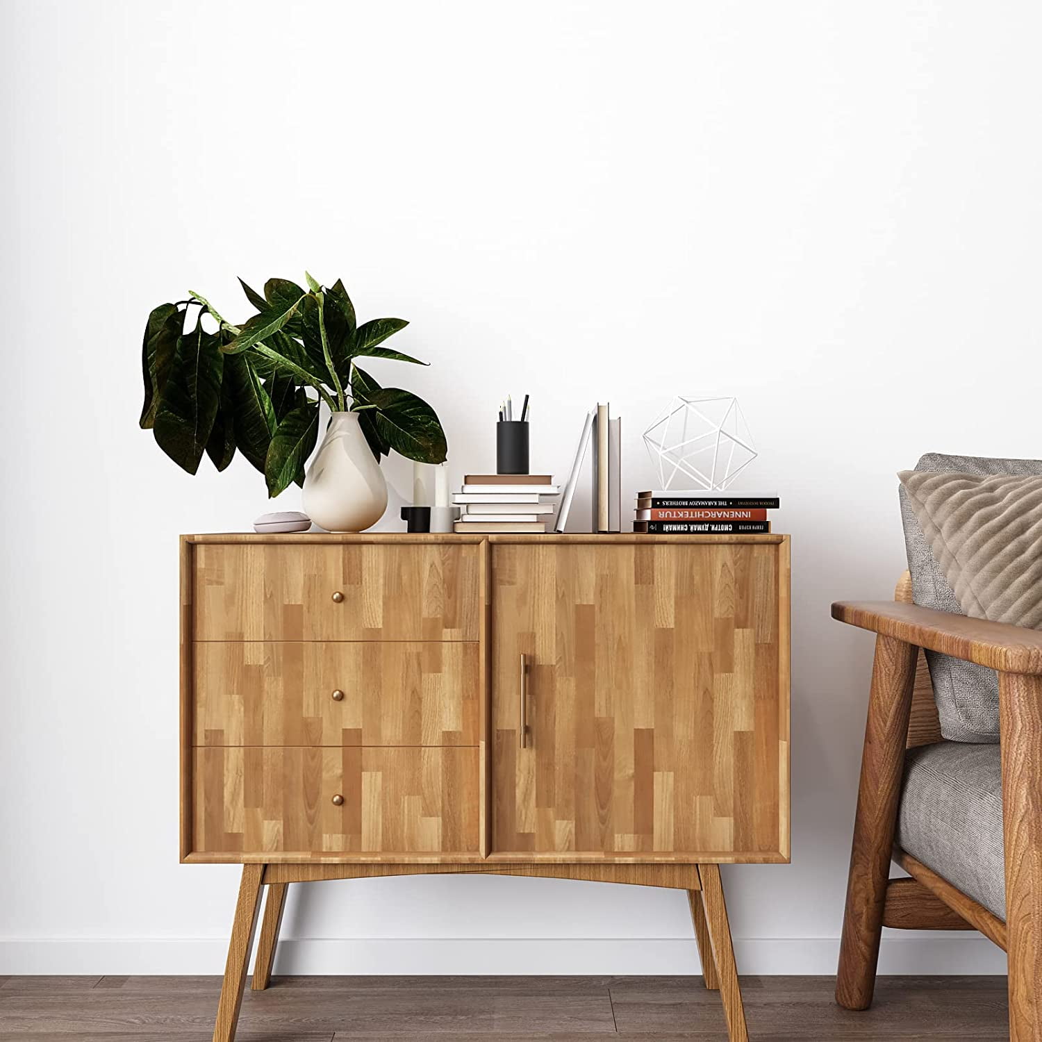 VEELIKE 15.7''x354'' Butcher Block Contact Paper Wood Peel and Stick Wallpaper Wood Grain Contact Paper for Cabinets Countertops Waterproof Self Adhesive Wood Vinyl Film for Kitchen Table Shelf Liner