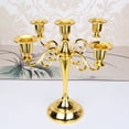 thumbnail image 3 of Metal 3/5-Arm Candle Holder Candlestick Romantic Dinner Holiday Wedding Decor, 3 of 8