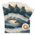 thumbnail image 2 of Abstract Sun Mountain Scenery Placemats Set of 4,Wipeable Washable Table Mats for Dining Tables, Retro Gradient Art on Linen Place Mats for Kitchen Event Party Tabletop Decor, 2 of 9