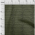thumbnail image 1 of oneOone Cotton Poplin Olive Green Fabric Crocodile Animal Skin Craft Projects Decor Fabric Printed By The Yard 42 Inch Wide, 1 of 4