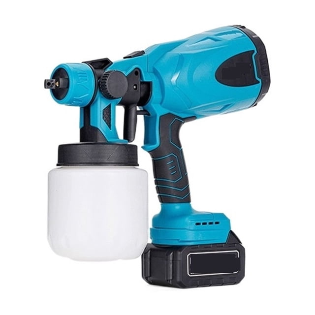 Brush Motor Rechargeable Electric Spray Gun Paint Sprayer Furniture Steel Coating Airbrush Compatible For 18V Battery ,Precision Control