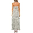 thumbnail image 3 of KidDoSea Women's Floral Dress,Boho Ruffle Hem Split Maxi Dresses for Beach Party Cocktail, 3 of 4