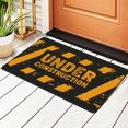 thumbnail image 1 of DouZhe Grunge Effect Under Construction Rugs Doormat, Non-Slip Machine Washable Carpets Floor Door Mat , 36" x 24", 1 of 6