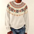 thumbnail image 2 of Crew Neck Sweater for Women Sweatshirts No Hood Oversized Nordic Sweaters Fall Fashion Outfits Old&nbsp;money&nbsp;sweater Christmas Cable&nbsp;knit Soft Basic Pullover Loose Fit Long Sleeve Tops, 2 of 2