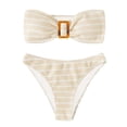 thumbnail image 1 of TSADFHJI Rashguard Swimsuit Women Plus Size Women Ribbed Bikini Colorblock Cutout Swimsuit Swimwear Xl Yellow, 1 of 6