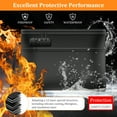 thumbnail image 3 of 12 Layer Insulation 6400°F Lockable Fireproof Money Bag Double Zip 14.2"x10.2" Black for Passport Cash Documents and Valuables, 3 of 11