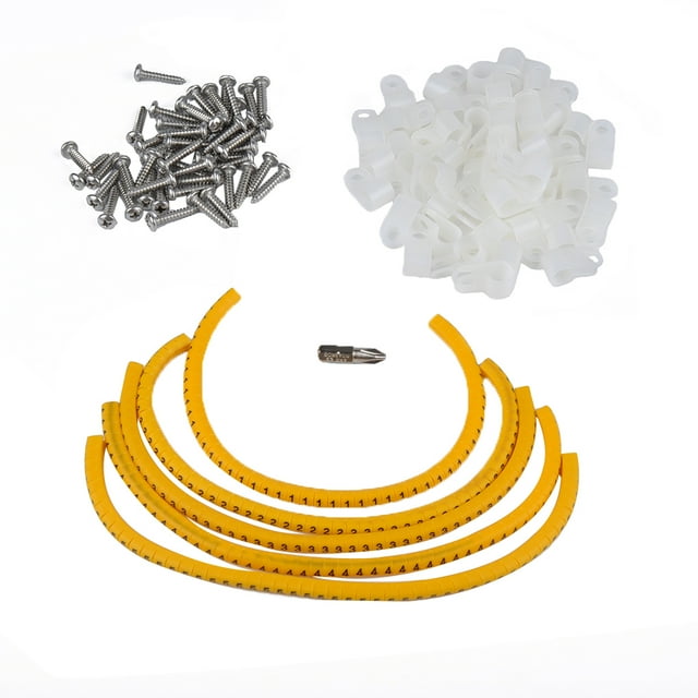 fastboy 50PCS/Set 5/16 inch Rope Light R-Style Mounting Clips Electrical Grip Wire Clips Stainless Screws Wire Management