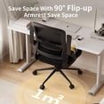thumbnail image 3 of naspaluro Ergonomic Office Chair | Mesh Back, Flip-Up Arms, Lumbar Support | Adjustable Height & Tilt Swivel – Comfortable Desk Chair for Home Office, Study, Work – Black, 3 of 8
