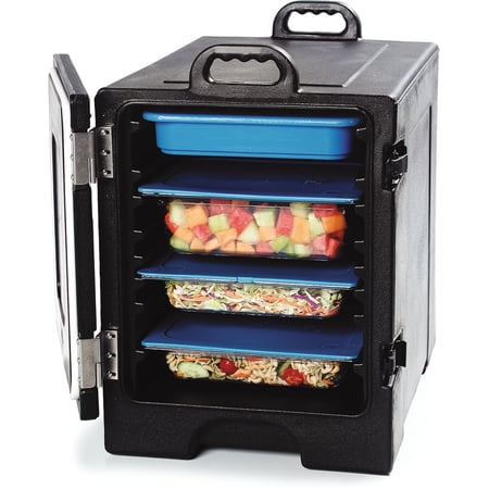 Carlisle Cateraide Insulated Front Loading Food Pan Carrier, 5 Pans, Black