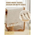 thumbnail image 2 of GHSDFBB Rustic Table Runner Boho Style, Handmade Tassels Beige Table Runner 72 Inches Long for Home Dining,Coffee,Tea,Kitchen,13x72 Cream, 2 of 6