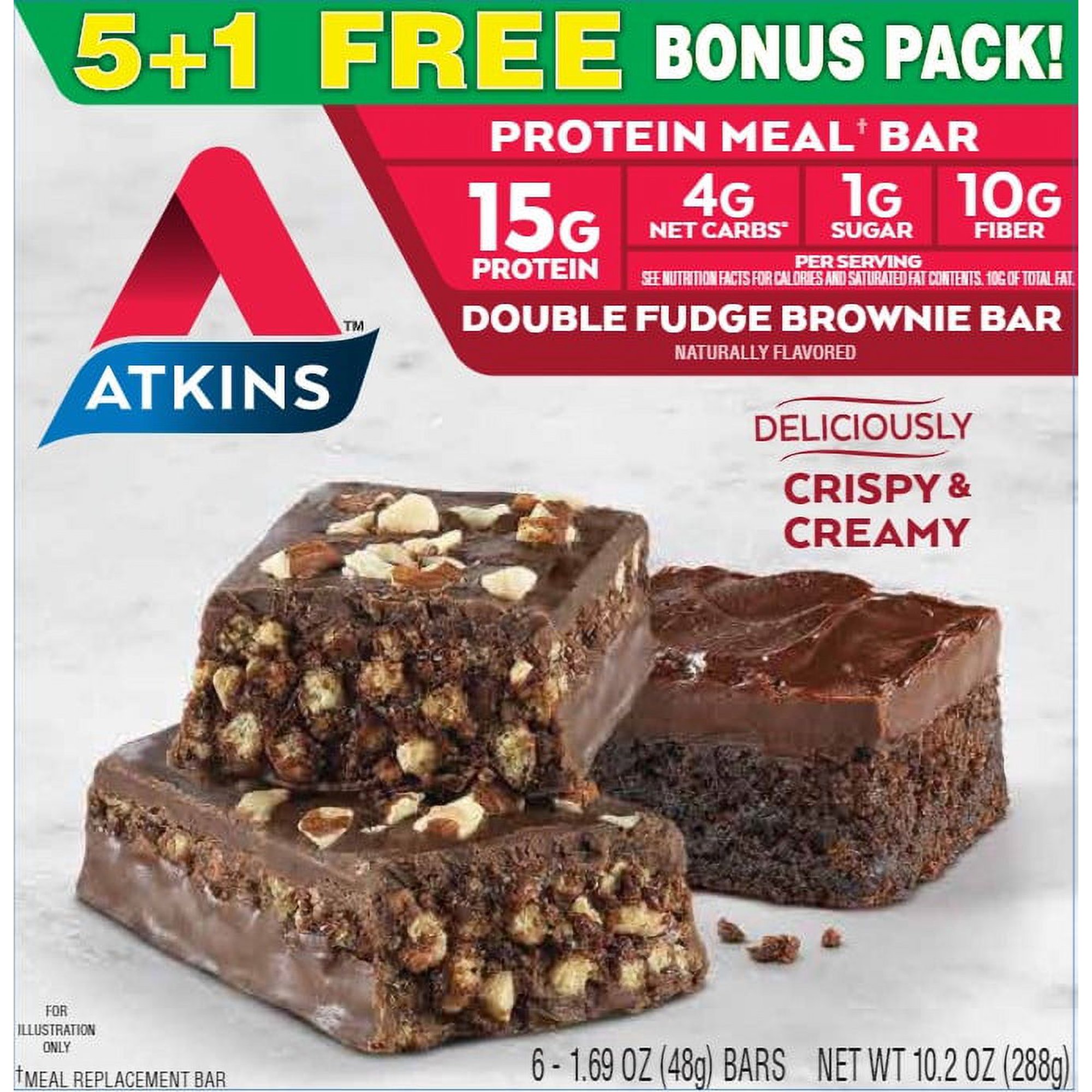 ATK Meal Bar 6pk-1.69oz Double Fudge Brownie
