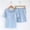 *Blue, variant on Women's Modal Crew Neck Short Sleeve Top and Shorts Set, Loose Fit Soft 2-Piece Loungewear Pink,Women's Plus XXL