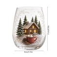 thumbnail image 4 of 15oz Winter Story Scene Glass Cup, Warm Cabin & Lakeside Pattern Aesthetic Festive Glass Mug, Multipurpose Holiday Glassware for Drink Serving & Home Table Decor, Christmas Xmas Holiday Gift, 4 of 7