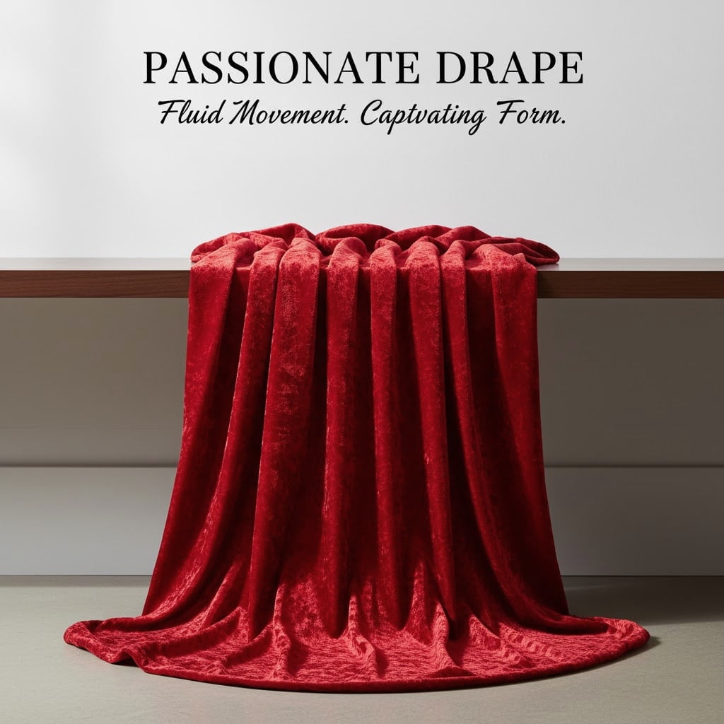 Sedona Designz 100% Panne Velvet Velour Fabric by The Yard – Soft, Stretchable & Medium-Weight for Apparel, Costumes & Home Décor
