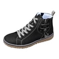 thumbnail image 1 of jovati Snow Boots Flat With Wool Stitching Lace Up Autumn And Winter Plus Cotton Ankle Boots, 1 of 9