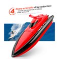 thumbnail image 3 of Sywqhk RC Boat 3.7V Batería 20km/h 2.4G 4CH Control remoto Modelo de barco de juguete (Rojo C), 3 of 9