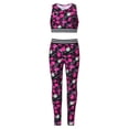 thumbnail image 7 of inhzoy Girls Kids 2 Piece Sports Outfits Camouflage Printed Crop Tops and Leggings Set, 7 of 7