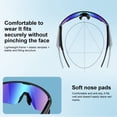 thumbnail image 5 of Blackview Smart Bluetooth Glasses with Polarized Lenses - Sports Sunglasses for Men Women, UV400 Protection, Open Ear Speakers, Voice Call Assistant for Outdoor Cycling Running, Blue, 5 of 9