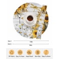 thumbnail image 6 of 15 Inch Round Placemats Set of 6, Farmhouse Sunflower Non Slip Heat Insulation PP Table Mats, Vintage Daisy Butterflies Gray Wood Washable Place Mats for Kitchen Dining Party Table Decor, 6 of 7