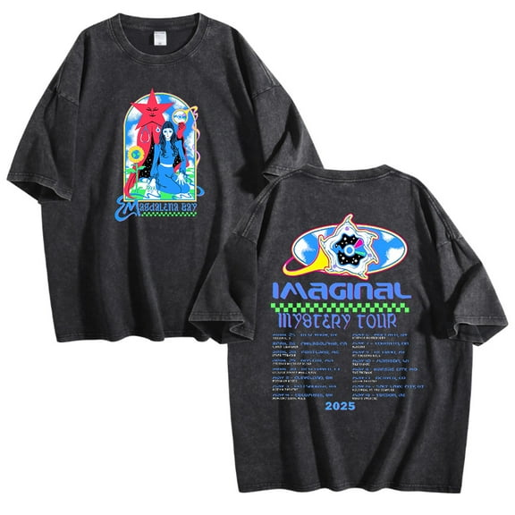 Magdalena Bay Imaginal Mystery Tour 2025 Washed Cotton Tshirt Hip Hop Short Sleeve
