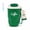 Green, variant on Coffee Vacuum Flask, Portable Insulated Travel Cup with Lid for Hot Cold Drinks, Reusable Thermos Mug with Carry Strap for Office Car