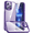 Purple, variant on [2022 New] Meifigno Clear Glitter case for iPhone 14 Pro 6.1 Inch with 2 Tempered Glass Screen Protectors, Shiny Bling Sparkle Camera Lens for iPhone 14 Pro Black