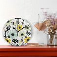 thumbnail image 2 of Yayeee 10" Wall Clock Battery Operated Quartz Round Silent Non-Ticking Home Decor, White Flower, 2 of 6