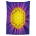 thumbnail image 3 of Ambesonne Purple Mandala Tablecloth Rectangular Table Cover, Flower of Life, 52"x70", Multicolor, 3 of 4