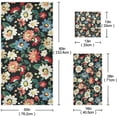 thumbnail image 2 of Coolnut 3 PCS Towel Multicoloured Flowers Cotton Bath Towel Set (1 Bath Towel, 1 Hand Towel, 1 Washcloth) for Bathroom, Super Soft and Quick Dry Towels, 2 of 6