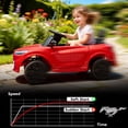 thumbnail image 5 of Qaba 12V Licensed Ford Mustang Mach-E Electric Car, Kids Ride On Car with Remote Control, Adjustable Speed, LED Light, Music, Suspension, Red, 5 of 9