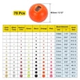thumbnail image 2 of Uxcell Fly Tying Tungsten Beads, 70 Pcs 3mm / 0.12 Inch Tungsten Slotted Beads Tungsten Round Ball Beads for Fly Tying Jig Hooks Fishing Materials, Orange, 2 of 7