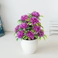 thumbnail image 4 of 12 Headed Chrysanthemum Potted Green Floral Arrangement Desktop For Home Centerpiece Wedding Details Fall Flowers Outdoor Flower Arrangements in Vase Wall Flowers Bouquet Holder for Flowers Winter, 4 of 5