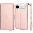 thumbnail image 7 of Tekcoo for iPhone 17 Air Case Wallet with ID Credit Card Holder for Women Men, Detachable Magnetic PU Leather Flip Wallet Phone Case for iphone 17 Air 6.5" with Strap Kickstand Cover, Pink, 7 of 7
