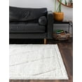thumbnail image 4 of Unique Loom Trellis Shag Collection Area Rug - Diamond (5' 1" x 8' Rectangle Ivory), 4 of 11
