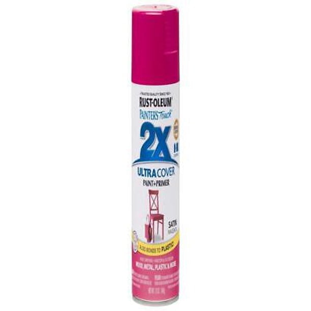 RustOleum 283188 2X Ultra Cover Spray Paint, Satin, Magenta, 12 Oz