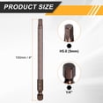 thumbnail image 2 of Uxcell Flat Hex Screwdriver Bit H5.0 Magnetic Tip 1/4" Shank 4" Long Copper Tone, 2 of 7