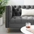 thumbnail image 6 of Modway Delight Tufted Button Performance Velvet Sofa in Gray, 6 of 6