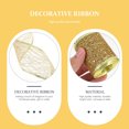 thumbnail image 3 of Shisuyan Holiday Decorative Ribbon Golden 1 Roll 236.2in Length x 2.5in Width Hollow Mesh, 3 of 9
