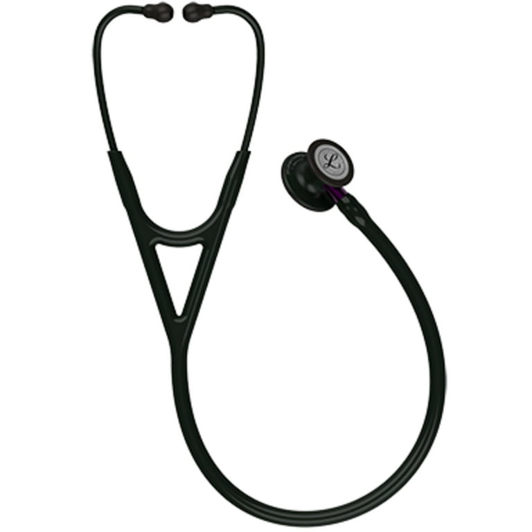 3M Littmann Cardiology IV Stethoscope, Pop of Color, Black-Finish