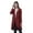 Red, variant on Moomaya Womens Full Sleeve Hi-Lo Shrug Rounded Hem Long Cotton Summer Cardigan