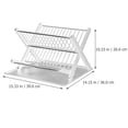 thumbnail image 3 of 1 Set Dish Drainer Drying Rack with Bowl Holder and Drip Tray Tableware Drying Station, 3 of 6