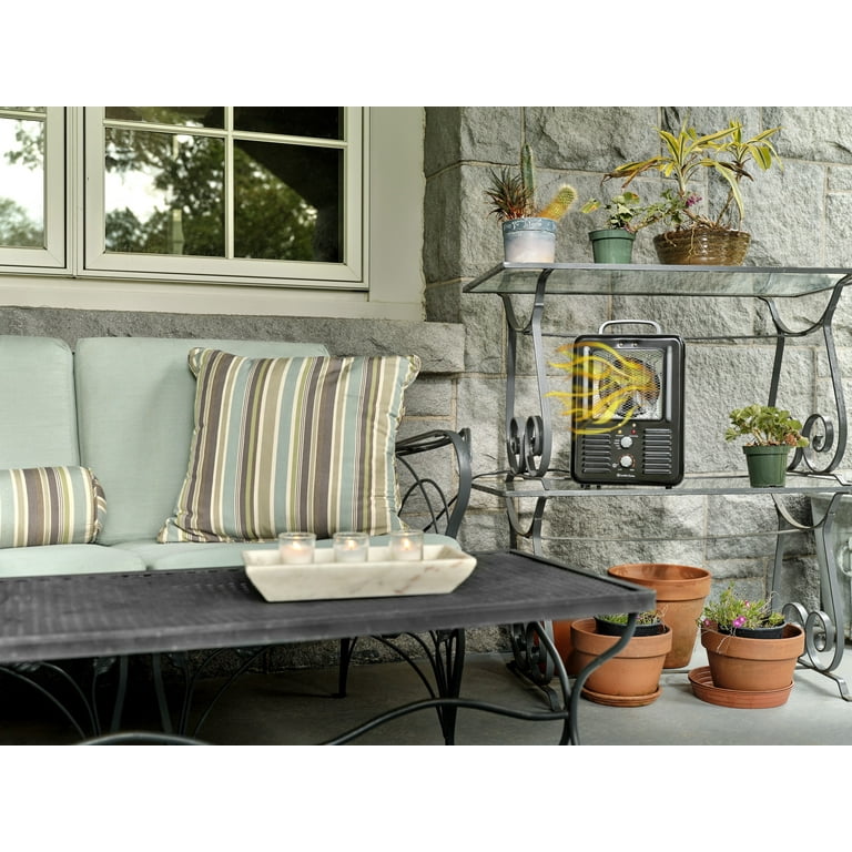 Comfort Zone 1,500-Watt Milkhouse Style Electric Portable Utility Heater  with Adjustable Thermostat, Overheat Protection, and Safety Tip-Over  Switch, Black - Walmart.com
