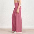 thumbnail image 4 of Sweatpants for Women Cargo Pants Women High Waist Womens Wide Leg Sweatpants Yoga Work Pants for Women Casual Work Pants Women Wide Leg Cargo Pants for Women Pink M, 4 of 5