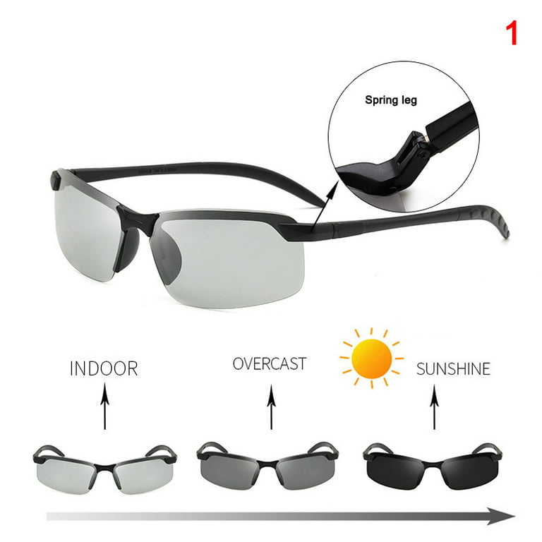 Photochromic Sunglasses for Men Sports PC Frame Men Sunglasses