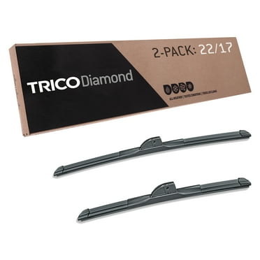 TRICO Diamond 2 Pack, 22" and 17" High Performance Replacement Windshield Wiper Blades (25-2217)