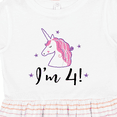 thumbnail image 4 of Inktastic 4th Birthday Cute Unicorn Girls Toddler Dress, 4 of 5