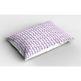 thumbnail image 2 of Ambesonne Nautical Pillow Sham 2 Pack, Simple Sea Shells Pattern, 30"x20", Lavender and White, 2 of 3