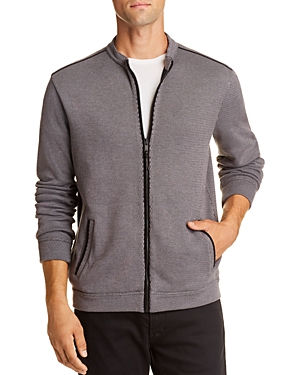 John Varvatos NICKEL Double-Knit Zip-up 