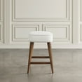 thumbnail image 2 of Wes Mid-Century Modern Boucle Upholstery Backless Counter Barstool (Set of 2), 2 of 7