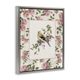 thumbnail image 2 of Stupell Industries Traditional Perched Bird with Dainty Roses Gray Floating Frame Canvas Art, 25 x 31, by Sally Swatland, 2 of 8